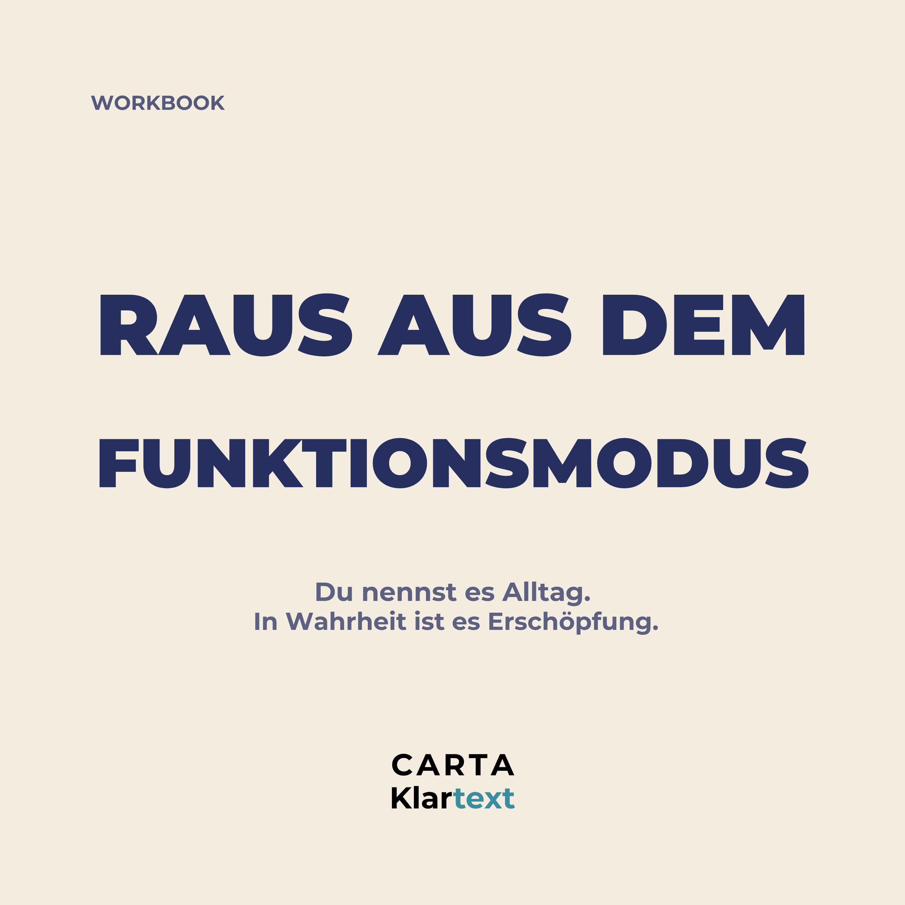 Raus aus dem Funktionsmodus Workbook inkl. Checkliste